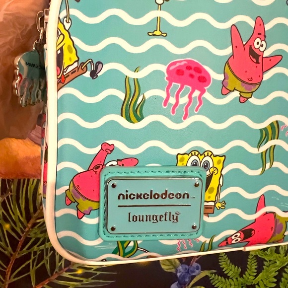 Nickelodeon Loungefly SpongeBob Bag Blue CrossBody SquarePants Adjustable - Picture 9 of 10